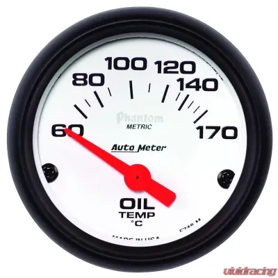 AutoMeter GAUGE; OIL TEMP; 2 1/16in.; 60-170deg.F; ELECTRIC; PHANTOM - 5748-M