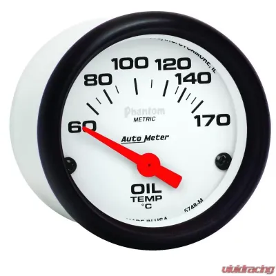AutoMeter GAUGE; OIL TEMP; 2 1/16in.; 60-170deg.F; ELECTRIC; PHANTOM - 5748-M