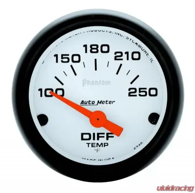 AutoMeter GAUGE; DIFFERENTIAL TEMP; 2 1/16in.; 100-250deg.F; ELECTRIC; PHANTOM - 5749