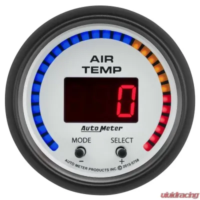 AutoMeter GAUGE; AIR TEMP; DUAL; 2 1/16in.; 0-300deg.F; DIGITAL; PHANTOM - 5758