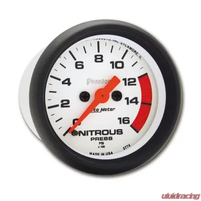 AutoMeter GAUGE; NITROUS PRESSURE; 2 1/16in.; 1600PSI; DIGITAL STEPPER MOTOR; PHANTOM - 5774