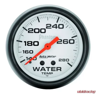 AutoMeter GAUGE; WATER TEMP; 2 5/8in.; 140-280deg.F; MECHANICAL; PHANTOM - 5831