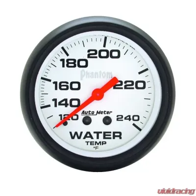 AutoMeter GAUGE; WATER TEMP; 2 5/8in.; 120-240deg.F; MECHANICAL; PHANTOM - 5832