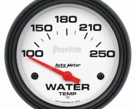 AutoMeter GAUGE; WATER TEMP; 2 5/8in.; 100-250deg.F; ELECTRIC; PHANTOM
