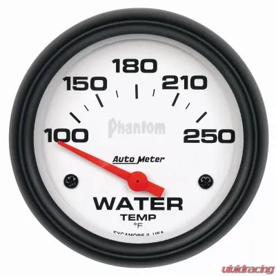 AutoMeter GAUGE; WATER TEMP; 2 5/8in.; 100-250deg.F; ELECTRIC; PHANTOM - 5837