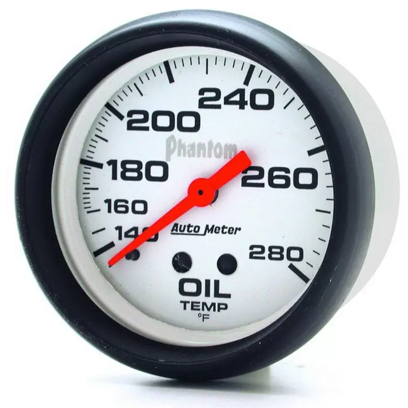 AutoMeter GAUGE; OIL TEMP; 2 5/8in.; 140-280deg.F; MECHANICAL; PHANTOM - 5841