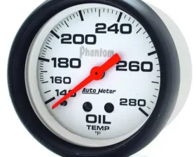 AutoMeter GAUGE; OIL TEMP; 2 5/8in.; 140-280deg.F; MECHANICAL; PHANTOM
