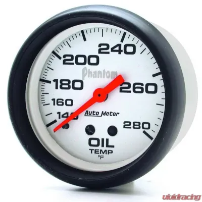 AutoMeter GAUGE; OIL TEMP; 2 5/8in.; 140-280deg.F; MECHANICAL; PHANTOM - 5841