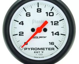 AutoMeter GAUGE; PYROMETER (EGT); 2 5/8in.; 1600deg.F; DIGITAL STEPPER MOTOR; PHANTOM