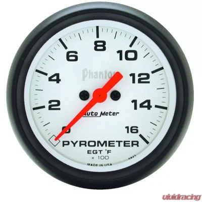 AutoMeter GAUGE; PYROMETER (EGT); 2 5/8in.; 1600deg.F; DIGITAL STEPPER MOTOR; PHANTOM - 5844