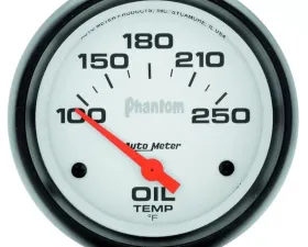 AutoMeter GAUGE; OIL TEMP; 2 5/8in.; 100-250deg.F; ELECTRIC; PHANTOM