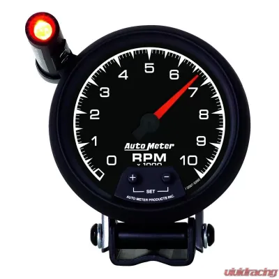 AutoMeter GAUGE; TACHOMETER; 3 3/4in.; 10K RPM; PEDESTAL W/EXT. QUICK-LITE; ES - 5990