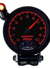 AutoMeter GAUGE; TACHOMETER; 3 3/4in.; 10K RPM; PEDESTAL W/EXT. QUICK-LITE; ES                                     - 5990 - Image 2