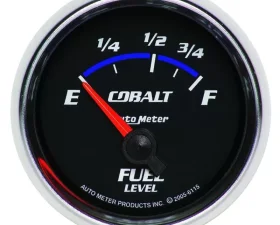 AutoMeter GAUGE; FUEL LEVEL; 2 1/16in.; 73OE TO 10OF; ELEC; COBALT