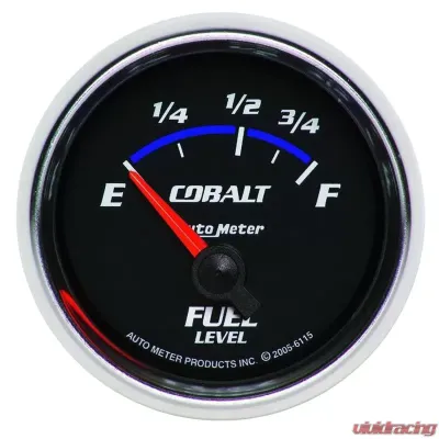 AutoMeter GAUGE; FUEL LEVEL; 2 1/16in.; 73OE TO 10OF; ELEC; COBALT - 6115