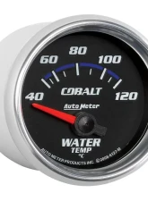 AutoMeter GAUGE; WATER TEMP; 2 1/16in.; 40-120deg.C; ELECTRIC; COBALT                                     - 6137-M - Image 3