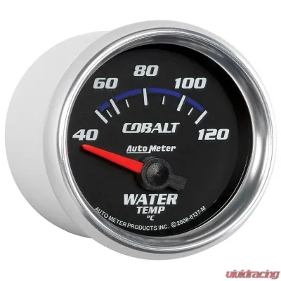 AutoMeter GAUGE; WATER TEMP; 2 1/16in.; 40-120deg.C; ELECTRIC; COBALT - 6137-M