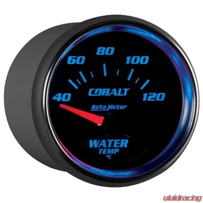 AutoMeter GAUGE; WATER TEMP; 2 1/16in.; 40-120deg.C; ELECTRIC; COBALT - 6137-M