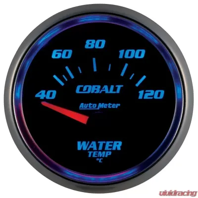 AutoMeter GAUGE; WATER TEMP; 2 1/16in.; 40-120deg.C; ELECTRIC; COBALT - 6137-M
