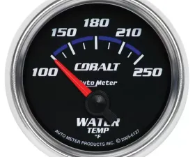AutoMeter GAUGE; WATER TEMP; 2 1/16in.; 100-250deg.F; ELECTRIC; COBALT