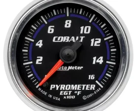 AutoMeter GAUGE; PYROMETER (EGT); 2 1/16in.; 1600deg.F; DIGITAL STEPPER MOTOR; COBALT