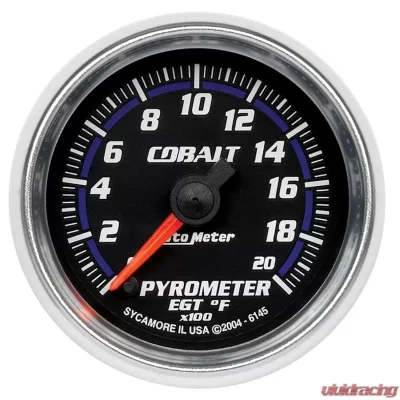 AutoMeter GAUGE; PYROMETER (EGT); 2 1/16in.; 2000deg.F; DIGITAL STEPPER MOTOR; COBALT - 6145