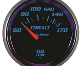 AutoMeter GAUGE; OIL TEMP; 2 1/16in.; 60-170deg.C; ELECTRIC; COBALT