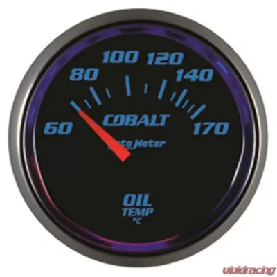 AutoMeter GAUGE; OIL TEMP; 2 1/16in.; 60-170deg.C; ELECTRIC; COBALT - 6148-M