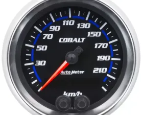 AutoMeter GAUGE; SPEEDOMETER; 3 3/8in.; 225KM/H; GPS; COBALT