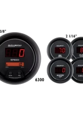 AutoMeter GAUGE KIT; 5 PC.; 3 3/8in./2 1/16in.; ELEC SPEEDO; DIGITAL; BLACK DIAL W/RED LED                                     - 6300 - Image 6
