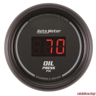 AutoMeter GAUGE KIT; 5 PC.; 3 3/8in./2 1/16in.; ELEC SPEEDO; DIGITAL; BLACK DIAL W/RED LED - 6300