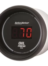 AutoMeter GAUGE; OIL PRESSURE; 2 1/16in.; 100PSI; DIGITAL; BLACK DIAL W/RED LED                                     - 6327 - Image 2
