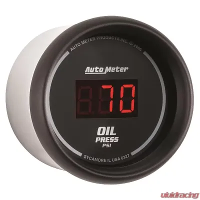 AutoMeter GAUGE; OIL PRESSURE; 2 1/16in.; 100PSI; DIGITAL; BLACK DIAL W/RED LED - 6327