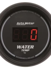 AutoMeter GAUGE; WATER TEMP; 2 1/16in.; 340deg.F; DIGITAL; BLACK DIAL W/RED LED                                     - 6337 - Image 3