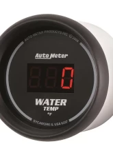 AutoMeter GAUGE; WATER TEMP; 2 1/16in.; 340deg.F; DIGITAL; BLACK DIAL W/RED LED                                     - 6337 - Image 2