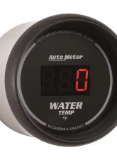 AutoMeter GAUGE; WATER TEMP; 2 1/16in.; 340deg.F; DIGITAL; BLACK DIAL W/RED LED                                     - 6337 - Image 3
