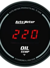 AutoMeter GAUGE; OIL TEMP; 2 1/16in.; 340deg.F; DIGITAL; BLACK DIAL W/RED LED                                     - 6348 - Image 3