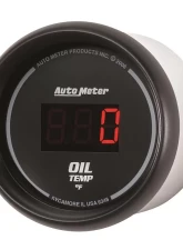 AutoMeter GAUGE; OIL TEMP; 2 1/16in.; 340deg.F; DIGITAL; BLACK DIAL W/RED LED                                     - 6348 - Image 2