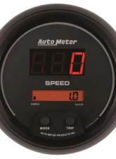 AutoMeter GAUGE; SPEEDO; 3 3/8in.; 260MPH/260KM/H; ELEC PROGRAM; DIGITAL; BLACK W/RED LED                                     - 6388 - Image 3