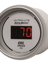 AutoMeter GAUGE; OIL PRESSURE; 2 1/16in.; 100PSI; DIGITAL; SILVER DIAL W/RED LED                                     - 6527 - Image 2