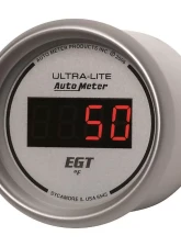 AutoMeter GAUGE; PYROMETER (EGT); 2 1/16in.; 1600deg.F; DIGITAL; SILVER DIAL W/RED LED                                     - 6545 - Image 2