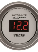 AutoMeter GAUGE; VOLTMETER; 2 1/16in.; 18V; DIGITAL; SILVER DIAL W/RED LED                                     - 6593 - Image 3