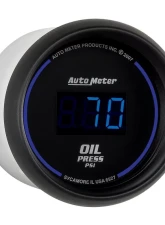 AutoMeter GAUGE; OIL PRESSURE; 2 1/16in.; 100PSI; DIGITAL; BLACK DIAL W/BLUE LED                                     - 6927 - Image 3