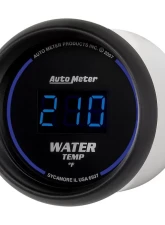 AutoMeter GAUGE; WATER TEMP; 2 1/16in.; 340deg.F; DIGITAL; BLACK DIAL W/BLUE LED                                     - 6937 - Image 2