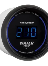 AutoMeter GAUGE; WATER TEMP; 2 1/16in.; 340deg.F; DIGITAL; BLACK DIAL W/BLUE LED                                     - 6937 - Image 3