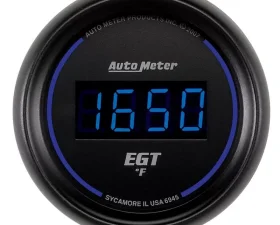 AutoMeter GAUGE; PYROMETER (EGT); 2 1/16in.; 1600deg.F; DIGITAL; BLACK DIAL W/BLUE LED