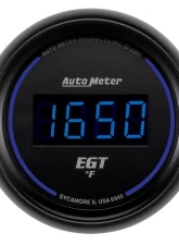 AutoMeter GAUGE; PYROMETER (EGT); 2 1/16in.; 1600deg.F; DIGITAL; BLACK DIAL W/BLUE LED                                     - 6945 - Image 3