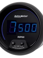 AutoMeter GAUGE; TACH; 3 3/8in.; 10K RPM; IN-DASH; DIGITAL; BLACK DIAL W/BLUE LED                                     - 6997 - Image 2