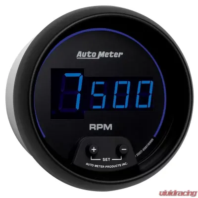 AutoMeter GAUGE; TACH; 3 3/8in.; 10K RPM; IN-DASH; DIGITAL; BLACK DIAL W/BLUE LED - 6997