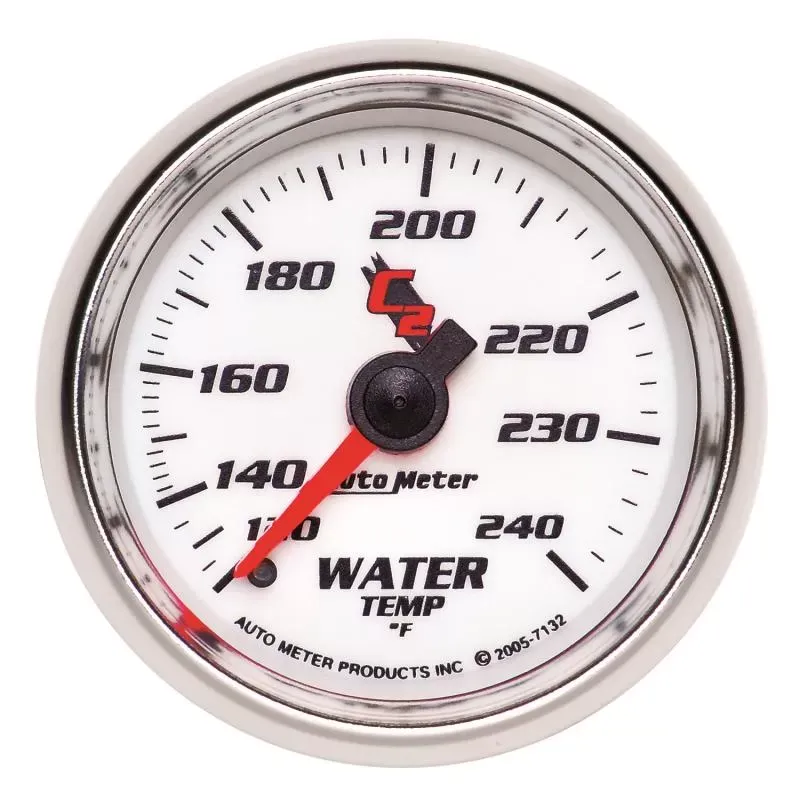 AutoMeter GAUGE; WATER TEMP; 2 1/16in.; 120-240deg.F; MECHANICAL; C2 - 7132